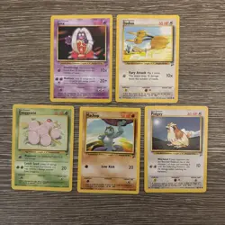 5x Pokemon Cards Wotc Vintage Card Bundle BASE SET 2 (10) - Image 1