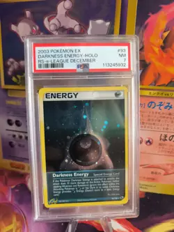 Pokemon Card Darkness Energy Ex Ruby Saphire Holo League Promo Deutsch PSA 7 - Image 1
