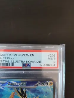 Pokemon TCG Zapdos EX Card 202/165 Scarlet Violet-151 PSA 9 MINT - Image 2