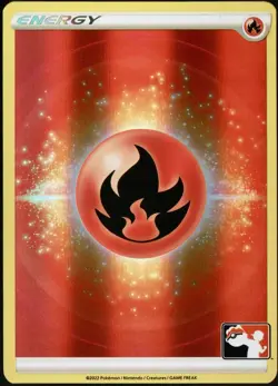 Fire Energy Holo Pokemon Play! Prize Pack Series 2 Stamped Card - Image 1