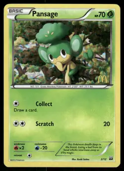 Pokemon Card Pansage McDonalds Promo 2/12 Holo 2012 LP - Image 1