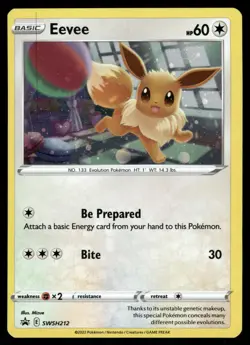 Eevee #SWSH212 Cosmo Holo Swirl Pokemon Sword & Shield Promo Card - Image 1