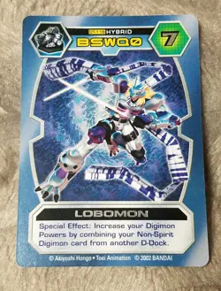 Digimon Lobomon DT 118 Silver Foil Lettering D Tector TCG CCG Card - Image 1