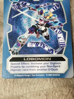 Digimon Lobomon DT 118 Silver Foil Lettering D Tector TCG CCG Card - Image 3