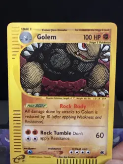 Pokemon Card Golem 14/165 Holo Rare Expedition E Series Holo WOTC Light Play - Image 2