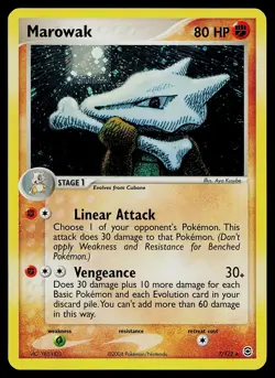 Pokemon Card - Marowak FireRed & LeafGreen 7/112 Holo Rare - Image 1