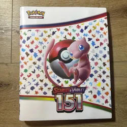 Lightly Used Pokemon Scarlet And Violet 151 Mew Binder Holds 360 Cards - Image 1