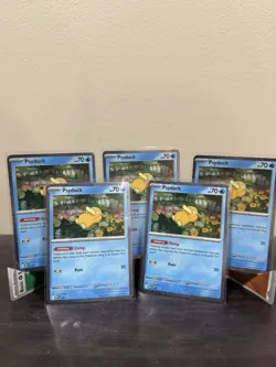 Lot of 5 Pokemon Psyduck 007 Mega Evolution Pokemon Blister Promo cards. - Image 1