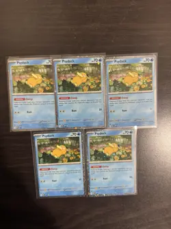 Lot of 5 Pokemon Psyduck 007 Mega Evolution Pokemon Blister Promo cards. - Image 2