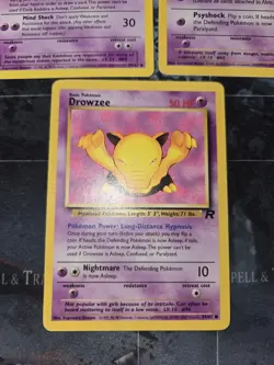 Team Rocket 3 Card Lot Dark Kadabra, Abra, Drowzee Pokemon Psychic Vintage - Image 4
