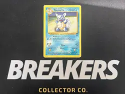 Pokemon Wartortle Gold Foil W Wizards of the Coast Stamp Base Set 2 Card 63/130 - Image 1