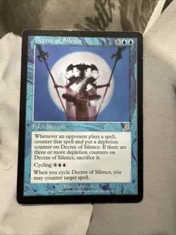 Decree of Silence Scourge PLD Blue Rare MAGIC THE GATHERING MTG CARD - Image 1