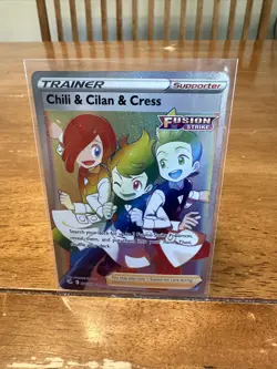 Chili & Cilan & Cress 258/264 Full Art Ultra Rare Fusion Strike Pokemon Card NM - Image 1