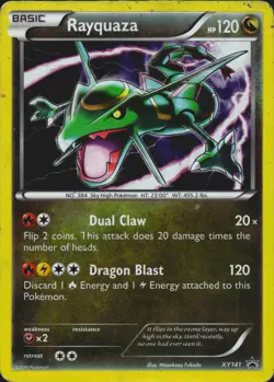 Rayquaza XY141 Promo XY Promos Pokemon Card MP - Image 1