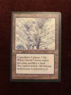 Magic The Gathering Glacial Chasm Ice Age Regular Card NM Never Played MTG 1995 - Image 1