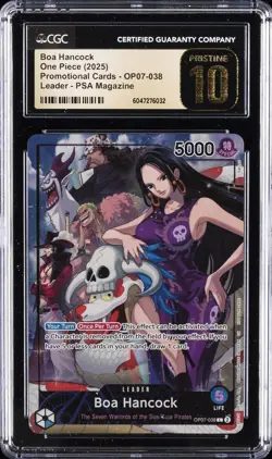 2025 ONE PIECE PROMO CARDS - LEADER - PSA MAGAZINE BOA HANCOCK CGC 10 PRISTINE - Image 1
