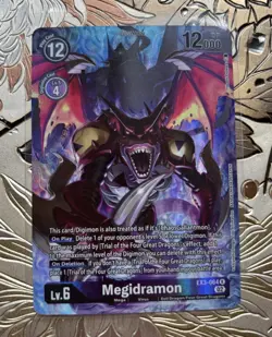 Digimon Card Game Megidramon EX3-064 Rare Alt Art Draconic Roar - Image 1