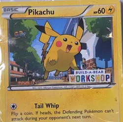 Pokemon Card Pikachu Build a Bear Promo Trading Card TCG SEALED NEW - Image 1