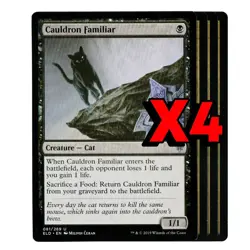 X4 Cauldron Familiar PLAYSET MTG Throne of Eldraine 081/269 Regular Uncommon 4X - Image 1