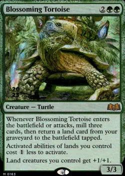 Wilds of Eldraine #163 Blossoming Tortoise - Image 1