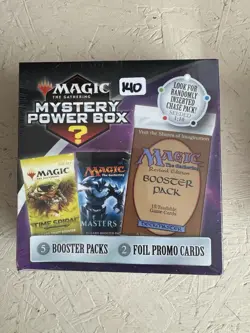 Magic The Gathering MTG Mystery Power Box Sealed 5 Booster Packs 2 Foil Promo - Image 1