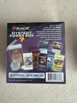 Magic The Gathering MTG Mystery Power Box Sealed 5 Booster Packs 2 Foil Promo - Image 2