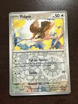Pidgey 016/165 Reverse Holo NM Pokemon TCG Scarlet & Violet 151 - Image 1