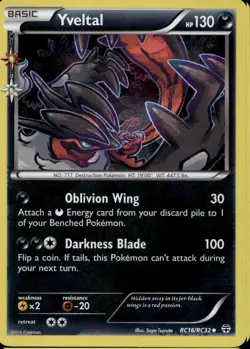 Yveltal RC16/RC32 Radiant Collection Holo XY Generations Pokemon - Image 1