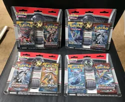 Lot Of 4 Pokemon TCG Sun & Moon / Crimson Invasion Pin Pack Factory Sealed 820650808142 - Image 1