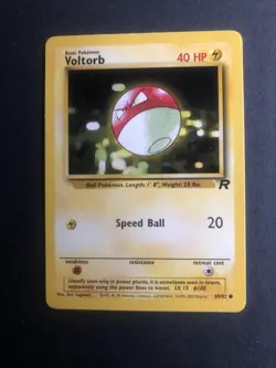 Pokemon TCG Voltorb Team Rocket 69 Regular Unlimited Common - Image 1