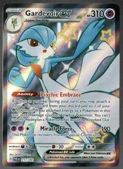 Pokemon TCG Shiny Gardevoir ex 217/091 Paldean Fates Full Art Holo - Image 1