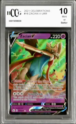 Pokemon TCG, 2021 Celebrations, Zacian V 016/025 BCCG MINT 10 - Image 1
