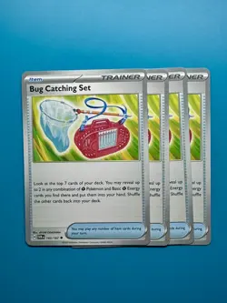 Bug Catching Set 143/167 (x4) -Twilight Masquerade Pokemon Trainer Playset - Image 1