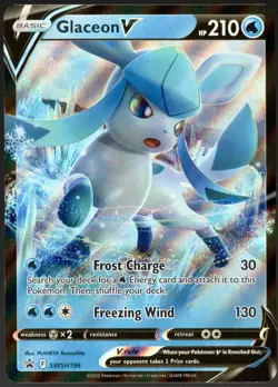 Glaceon V SWSH196 Sword & Shield Black Star Promos Ultra Rare Holo Pokemon - Image 1
