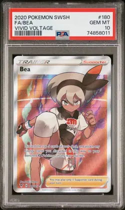 Bea #180 2020 Pokemon Sword & Shield Vivid Voltage PSA 10 250001 - Image 1