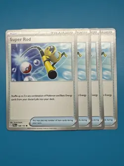 4x Super Rod 188/193 x4 - Paldea Evolved - Pokemon TCG - Playset - Image 1