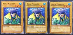YUGIOH 3x Aqua Madoor Starter Deck Pegasus SDP-008 Unlimited Common MP Playset - Image 1