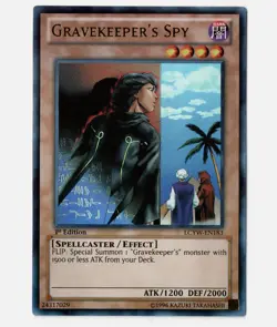 Yugioh Gravekeeper’s Spy Ultra Rare 1st Edition LCYW-EN183 - Image 1