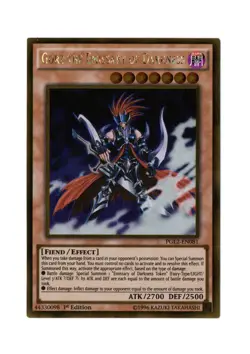 Yugioh - Gorz The Emissary Of Darkness PGL2-EN081 1st Edition Gold Rare NM - Image 1
