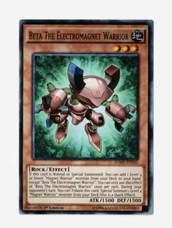 Beta The Electromagnet Warrior - SDMY-EN002 - Super Rare - 1st Edition - Image 1