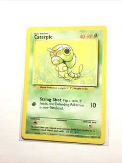 CATERPIE - 45/102 - Base Set - 4th Print - 1999-2000 - Pokemon Card - LP - Image 1