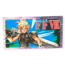 Sony PlayStation 1 PS1 Final Fantasy VII 7 Vintage VTG Memory Card Sticker - Image 1