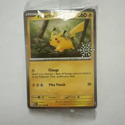 Pikachu Snowflake Stamped Swirl 025 Pokemon Card Holiday 151 + Articuno+2 bonus - Image 1