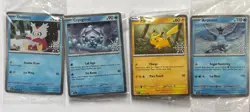 Pikachu Snowflake Stamped Swirl 025 Pokemon Card Holiday 151 + Articuno+2 bonus - Image 2