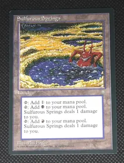 Magic The Gathering Sulfurous Springs Ice Age Rare Card NM MTG - Image 1