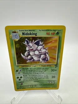Nidoking 11/130 Pokemon Base Set 2 Holo Rare Card - MP - Image 1