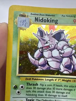 Nidoking 11/130 Pokemon Base Set 2 Holo Rare Card - MP - Image 2
