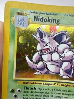 Nidoking 11/130 Pokemon Base Set 2 Holo Rare Card - MP - Image 3