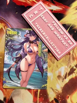 Goddess Story Pink Beauties - SSR-016 - Raiden - Genshin - Sexy Waifu Card - Image 1