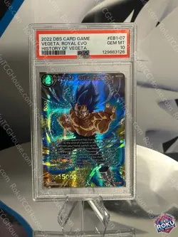 Dragon Ball Super Card Game Vegeta Royal Evolution #EB1-07 SR Card PSA 10 - Image 1
